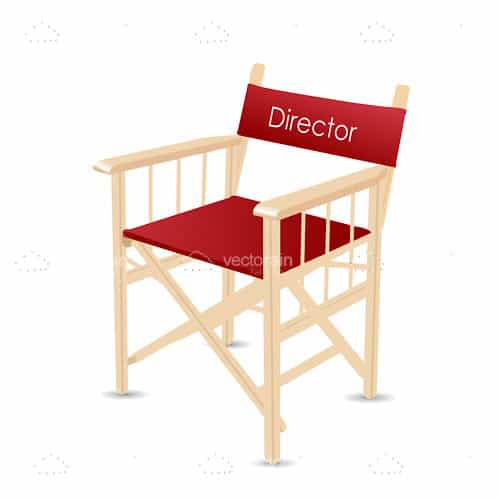 Illustrated Directors Chair with Sample Text
